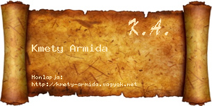 Kmety Armida névjegykártya